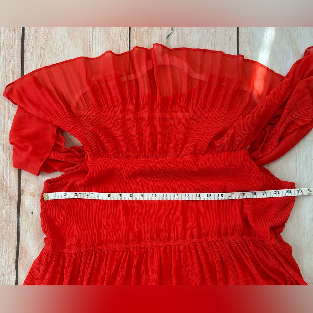 Woman’s Size Large Eva Franco  Fiesta Open-Shoulder Mini Dress Anthropologie USA - Picture 5 of 9
